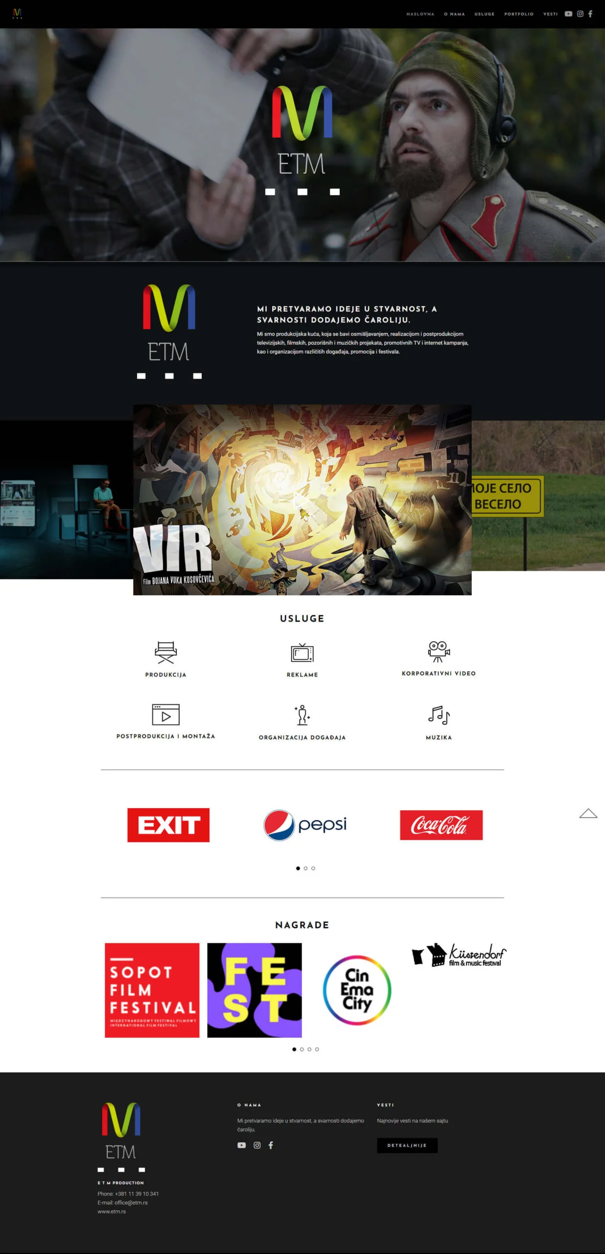 ETM pregled - Up web portfolio